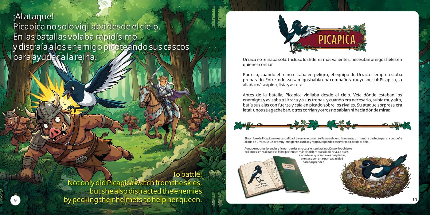 Muestra de interior: Páginas 10-11 (Picapica al ataque)