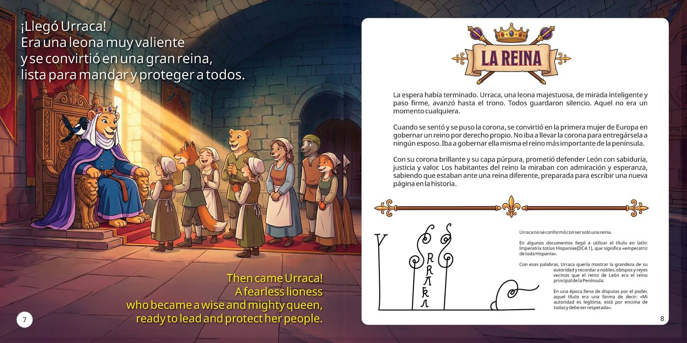 Muestra de interior: Páginas 8-9 (La Reina Urraca)